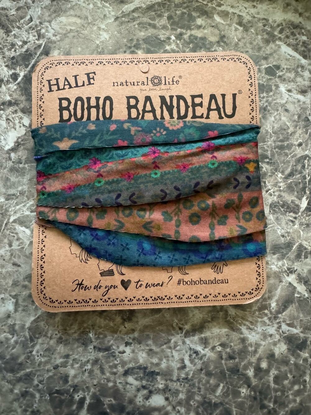 NWT Natural Life Half Boho Bandeau Top Headband Accessory
